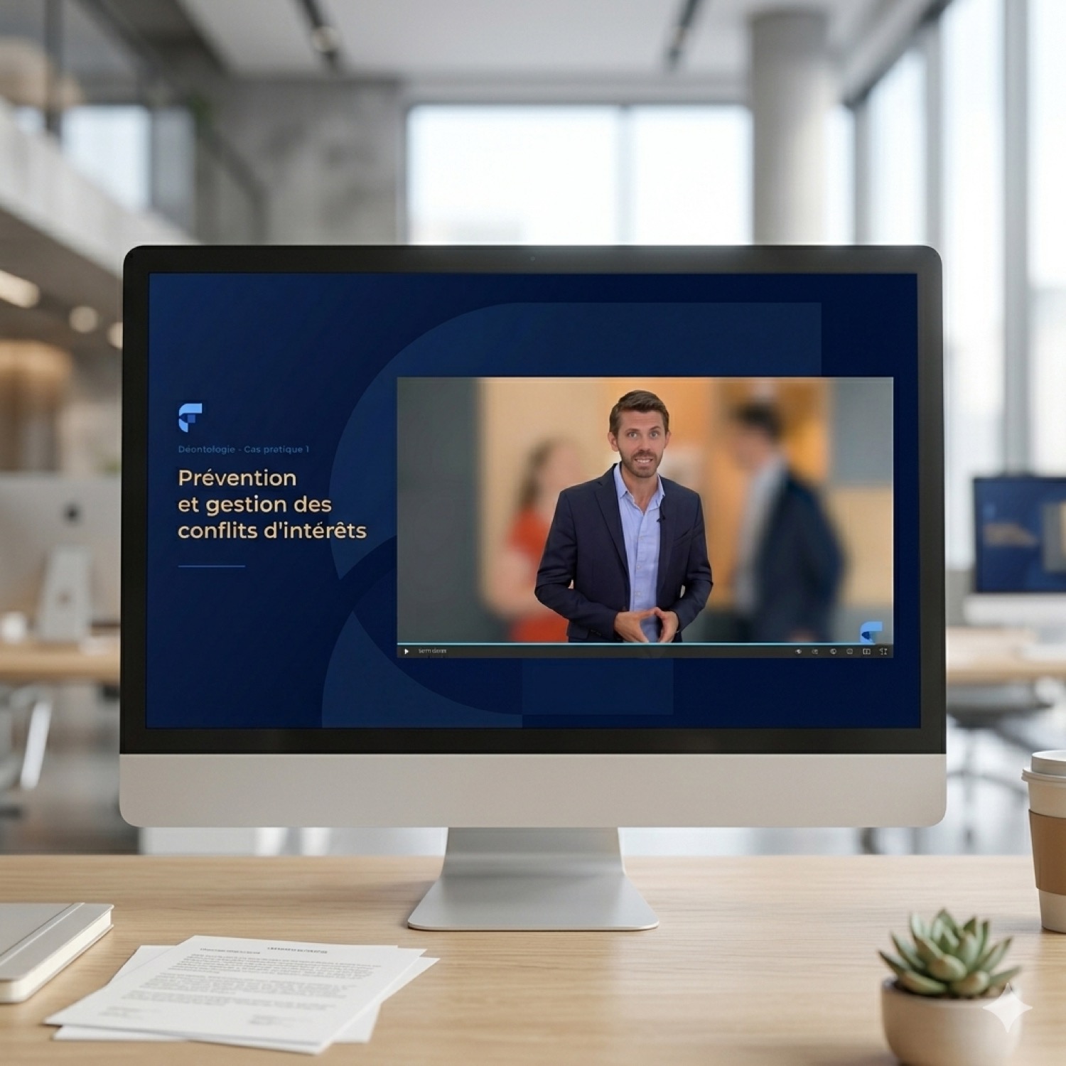 Module e-learning certifiant sur l'éthique professionnelle pour First Finance — Visuel du projet
