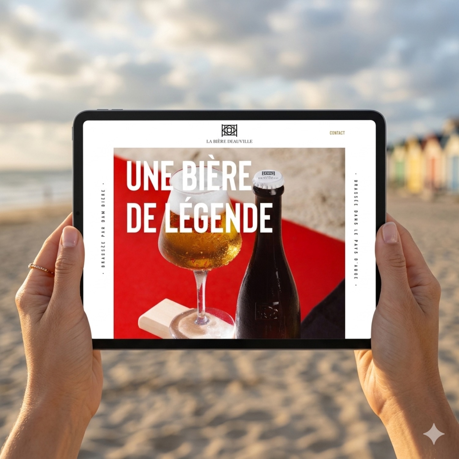 Direction artistique et webdesign pour le lancement de La Bière Deauville — Visuel du projet