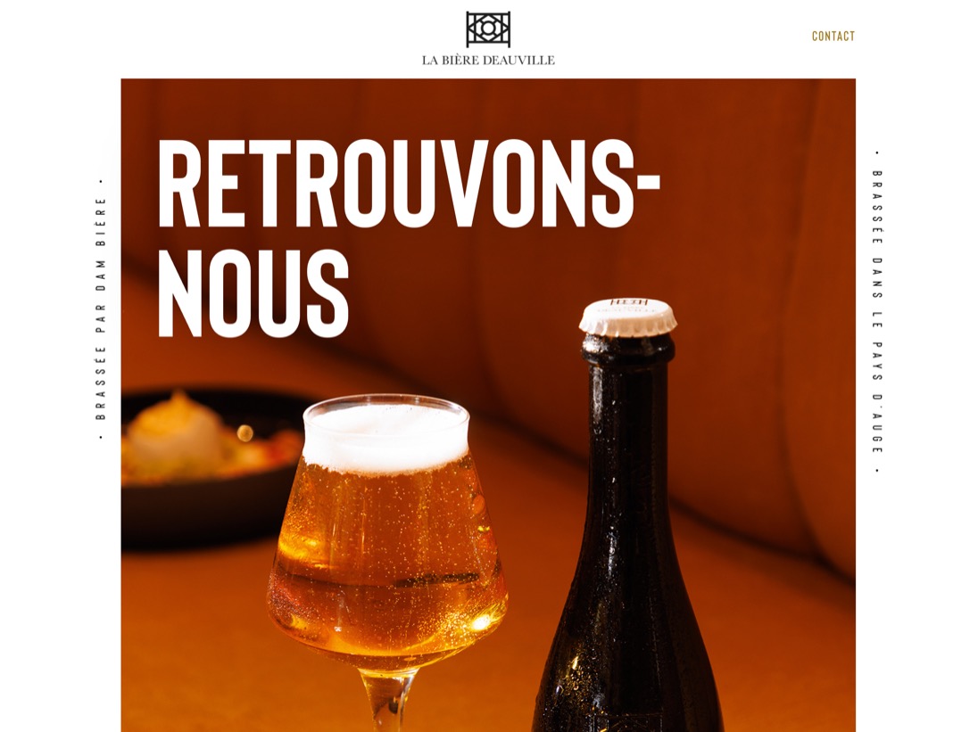Direction artistique et webdesign pour le lancement de La Bière Deauville — Rendu sur device