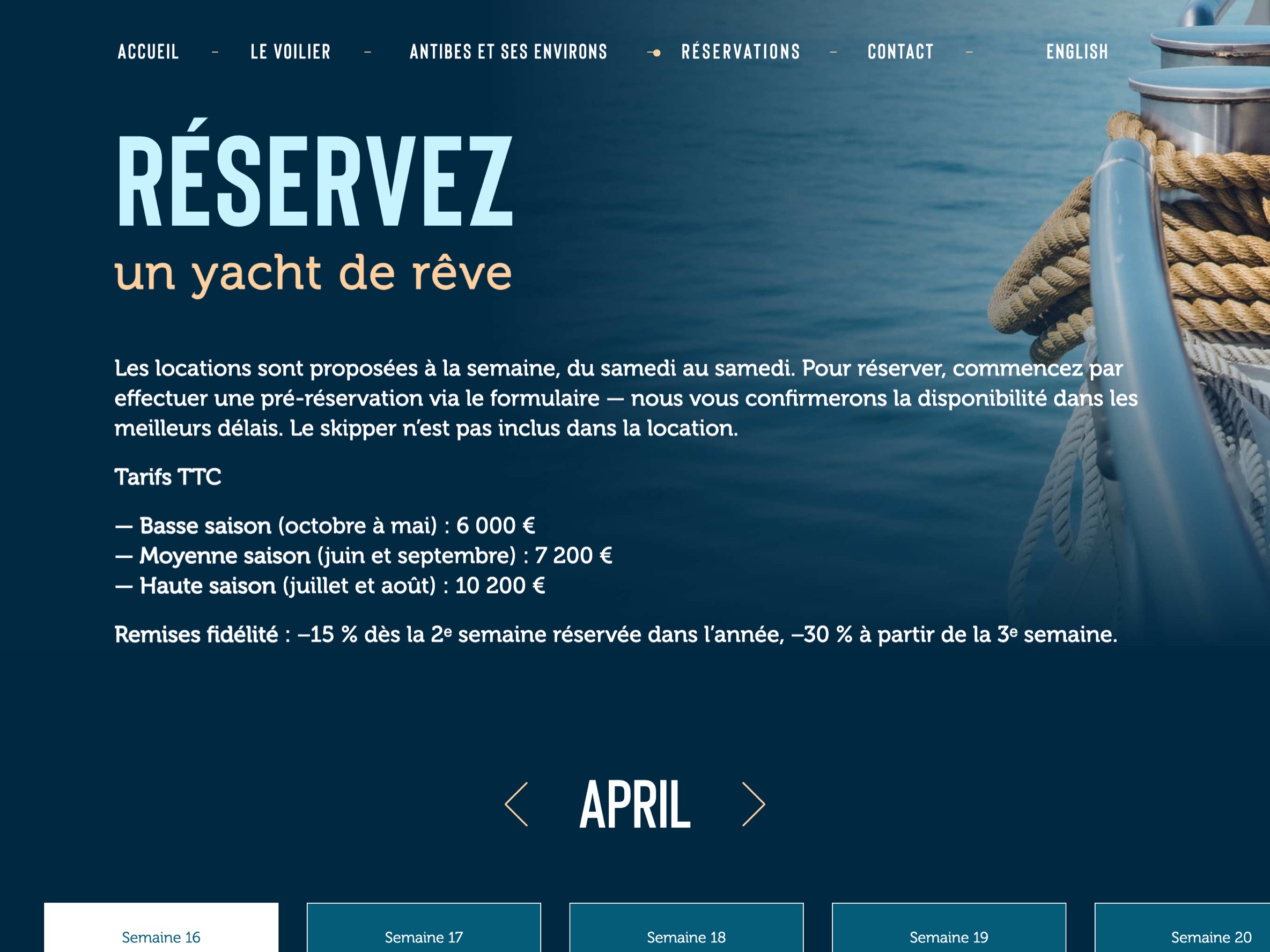 Webdesign et direction artistique pour Voile et Patrimoine — Visuel 3